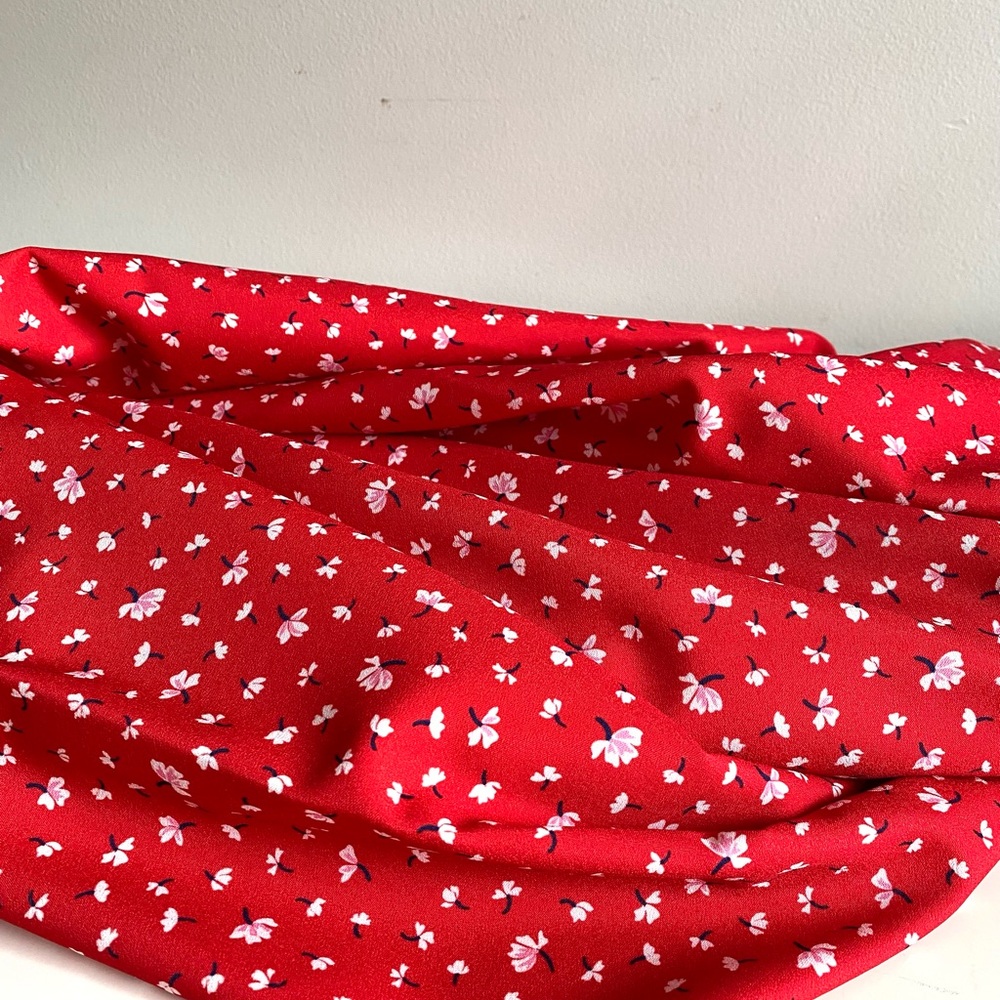 Draper James Red Floral Fabric New on Bolt 4 yds